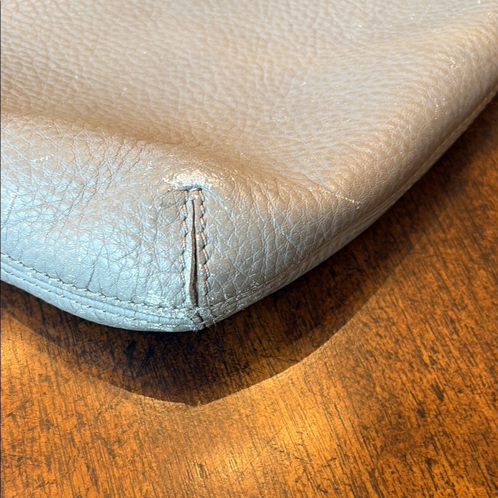 Tory Burch Taupe Crossbody Bag with Pebbled Leather - Picture 13 of 13